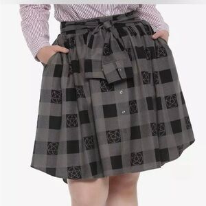 Sold-Supernatural Pentagram Plaid Skirt Plus Size Hot Topic Exclusive - size 3X